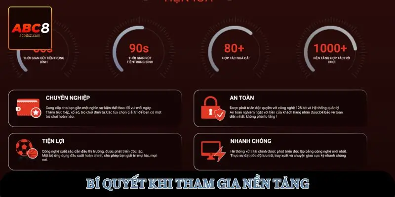 Bí quyết khi tham gia nền tảng